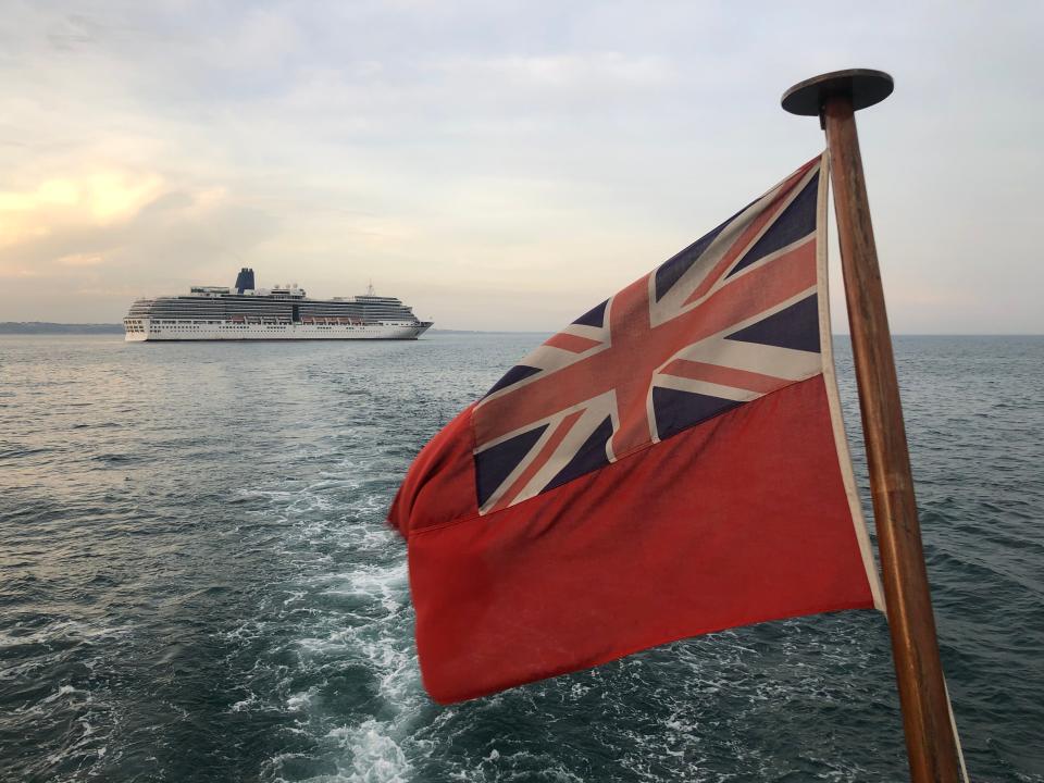 Tourist attraction: P&O Arcadia from a sightseeing boat (Simon Calder)