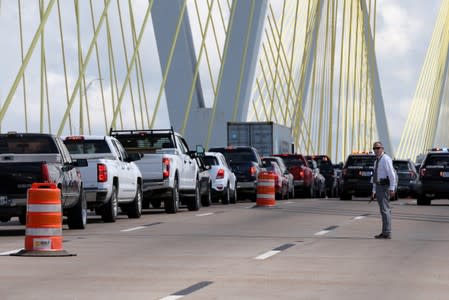 Greenpeace USA climbers form a blockade on the Fred Hartman Bridge, near Baytown