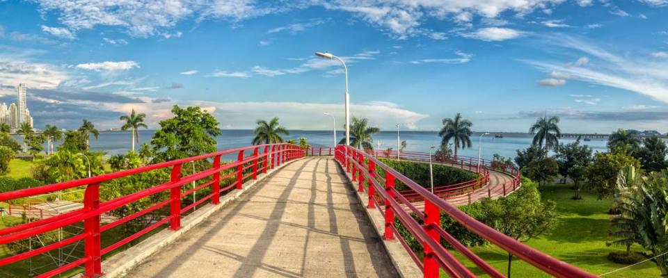 Pedestrian overpass in Panama city, Panama