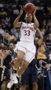 Stanford guard Amber Orrange (33) takes a shot during the second half of an NCAA women's basketball tournament second-round game against West Virginia in Norfolk, Va., Monday, March 19, 2012. Stanford won 72-55. (AP Photo/Steve Helber)