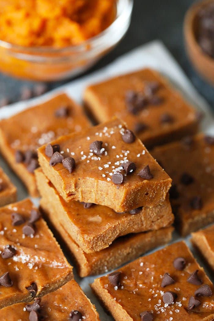 Pumpkin Almond Butter Freezer Fudge