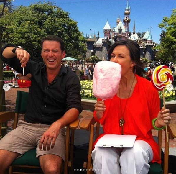 Disneyland was the perfect place for Karl’s goofs. Source: Instagram/lisa_wilkinson