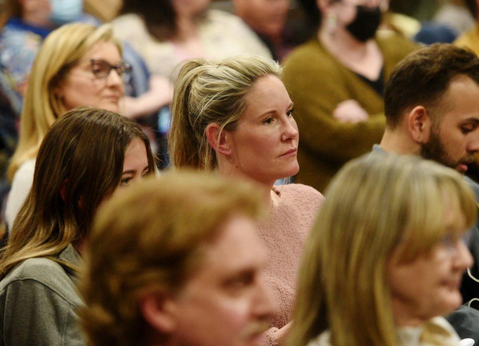 The Caddo Parish School Board meeting was packed Tuesday afternoon, March 15, 2022 with those in defense and in protest of a non-binary teacher. 