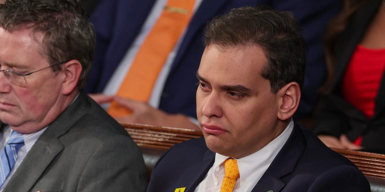 Republican Rep. George Santos of New York at the State of the Union Address on February 7, 2023.