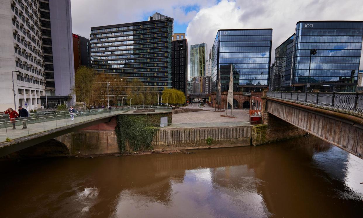 <span>The River Irwell in Salford. Eight of the 10 most polluted waterways in England are in the north.</span><span>Photograph: Christopher Thomond/The Guardian</span>