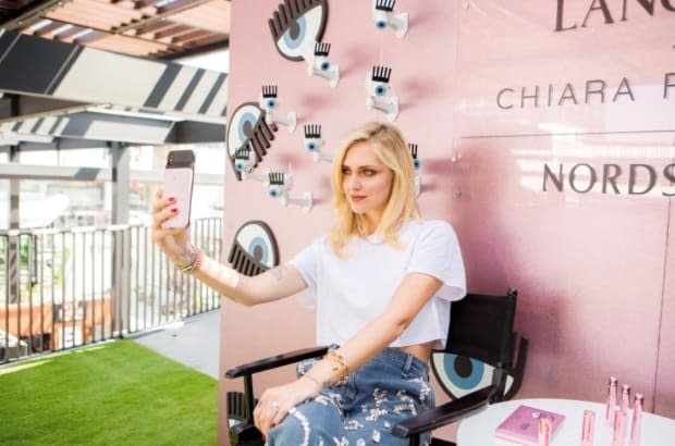 Chiara Ferragni promotes her Lancôme collaboration at Nordstrom. Photo: Courtesy of Nordstrom