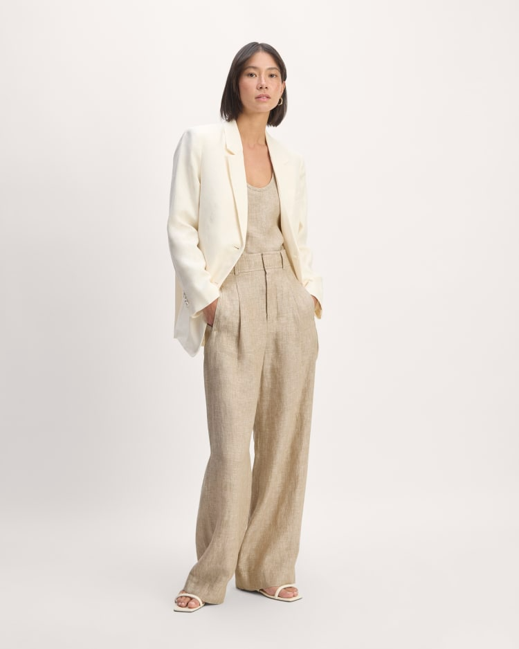 Everlane The Linen Way-High Drape Pant 