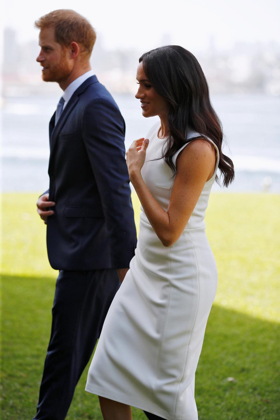 Meghan Markle and Prince Harry attended an official visit in Sydney, Australia, just hours after announcing Meghan's pregnancy.