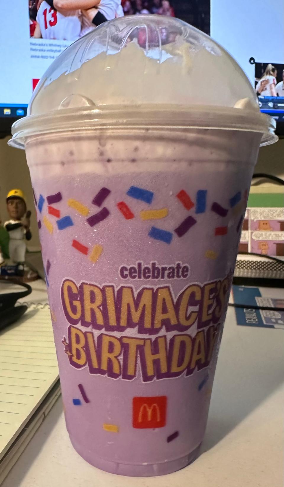 It's the Grimace Birthday Shake from McDonald's