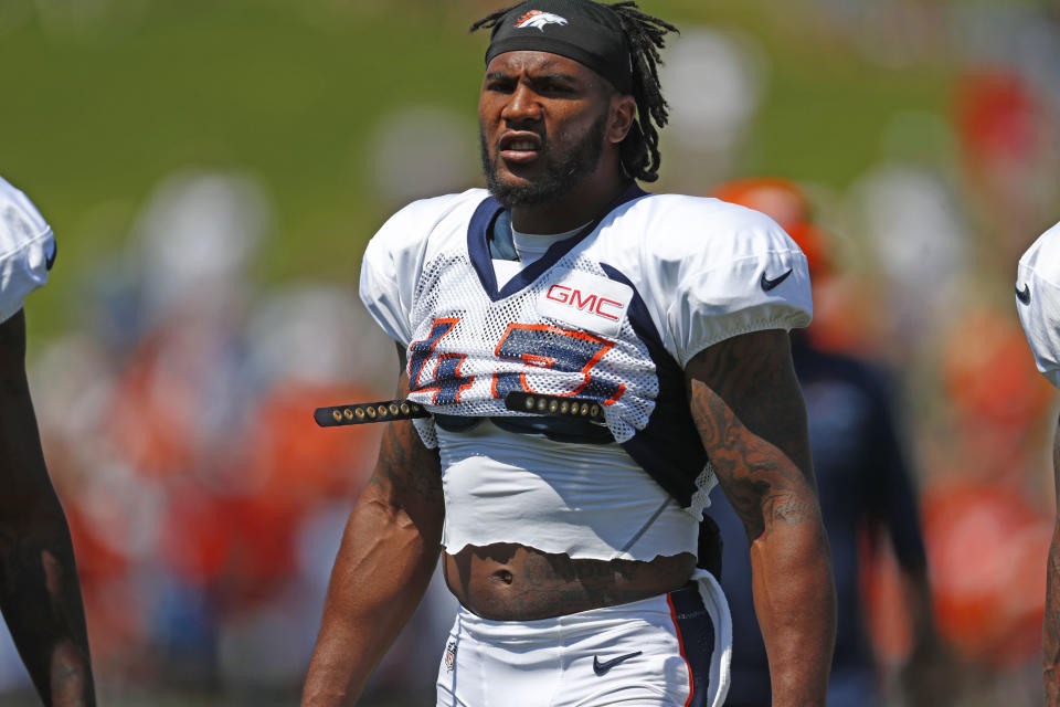 T.J. Ward was cut by the Denver Broncos, according to a report. (AP)