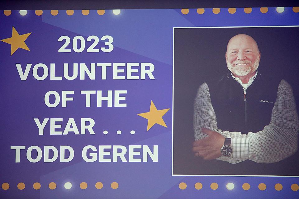 Todd Geren, who was not present received the J. Robert Tipton Volunteer of the Year award at the United Way of Ashland County's annual meeting Thursday, April 6, 2023 at Mount Vernon Estates. TOM E. PUSKAR/ASHLAND TIMES-GAZETTE