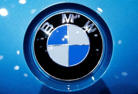 FILE PHOTO: A BMW logo is seen on a car during the 87th International Motor Show at Palexpo in Geneva, Switzerland, March 7, 2017. REUTERS/Denis Balibouse