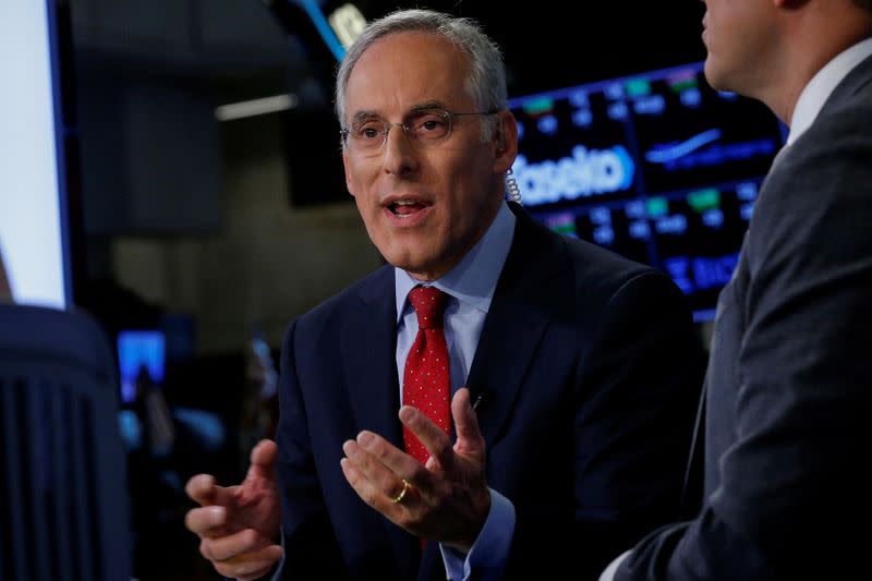 FILE PHOTO: David Kostin, Goldman Sachs chief U.S. equity strategist, speaks during an interview with CNBC on the floor of the NYSE in New York