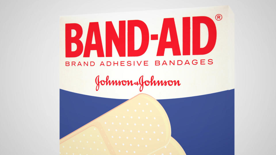 Label for Band-Aid bandages.