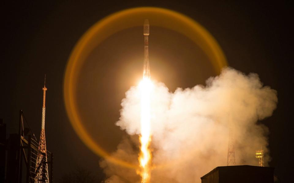 A Soyuz-2 rocket takes-off with OneWeb satellites from the Baikonur Cosmodrome in Kazakhstan - Roscosmos Space Agency Press Service /Roscosmos Space Agency Press Service 