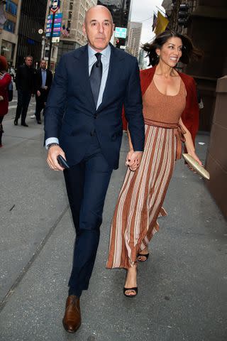 <p>Janet Mayer / SplashNews.com</p> Matt Lauer and Shamin Abas arrive at the wedding of Don Lemon and Tim Malone in New York City