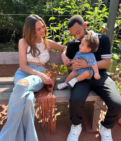 <p>Chrissy Teigen/Instagram</p> Chrissy Teigen and John Legend with their son Wren