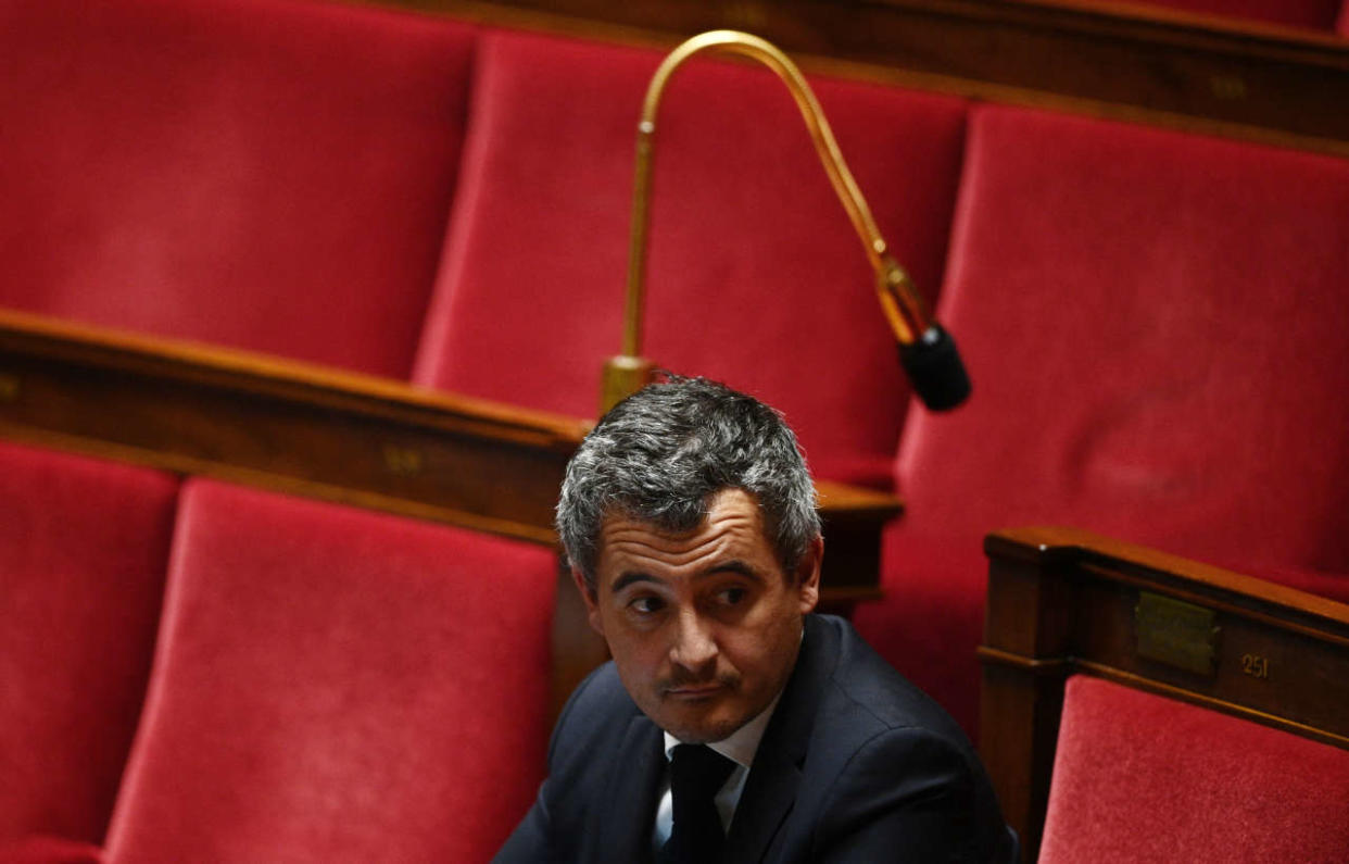 Auditionné devant le Sénat, Gérald Darmanin a fait plusieurs annonces mardi 25 octobre concernant la sécurité des Jeux Olympiques de Paris 2024. (Christophe ARCHAMBAULT / AFP)