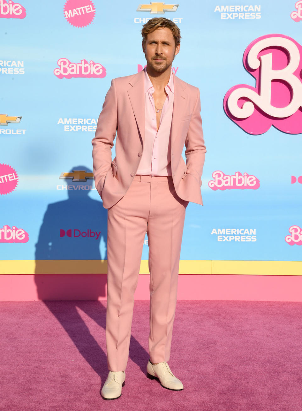 LOS ANGELES, CALIFORNIA - JULY 09: Ryan Gosling attends the World Premiere of "Barbie" at the Shrine Auditorium and Expo Hall on July 09, 2023 in Los Angeles, California. (Photo by Jon Kopaloff/Getty Images)