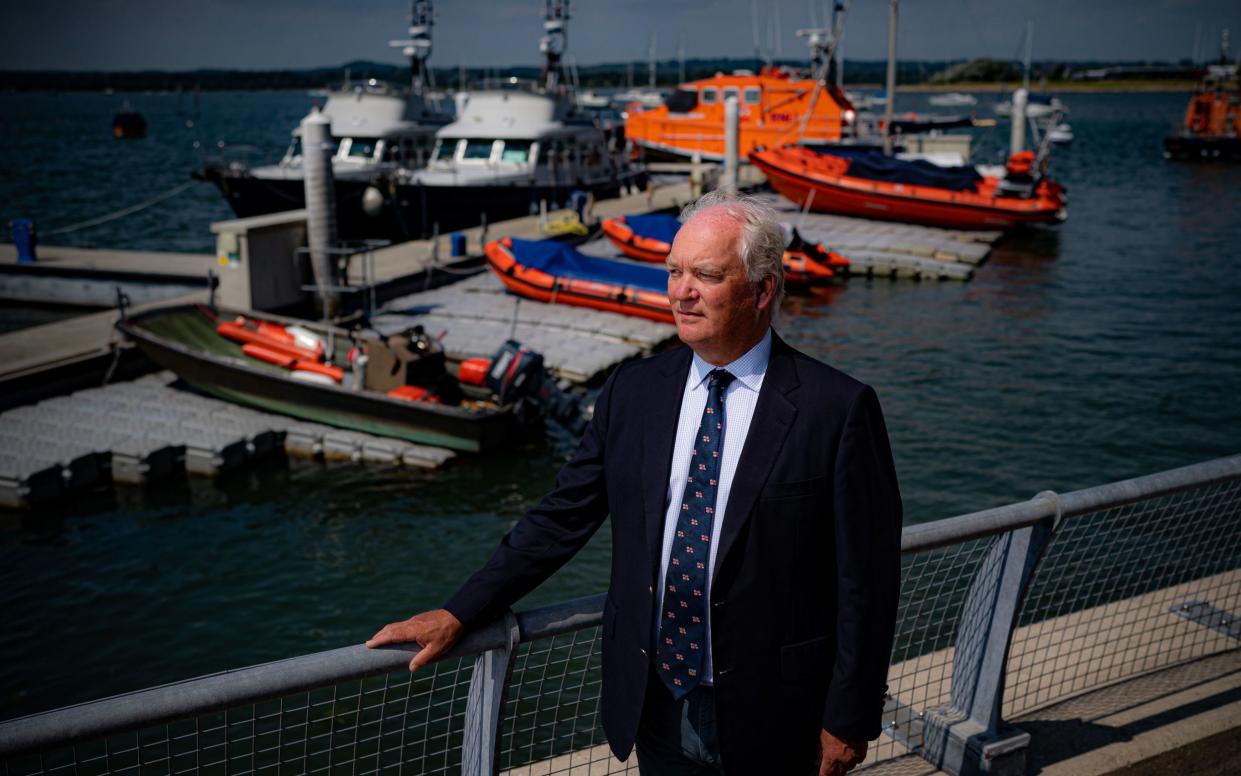 Mark Dowie at the RNLI College in Poole, Dorset - Ben Birchall/PA