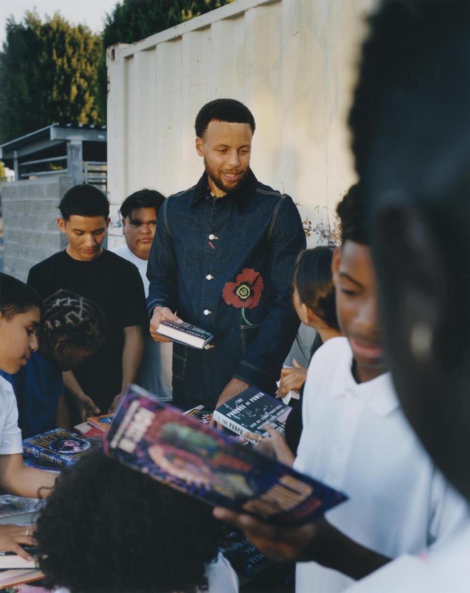 Through Eat.Learn.Play., Curry and his wife Ayesha have funded pop-up libraries in the Bay Area.