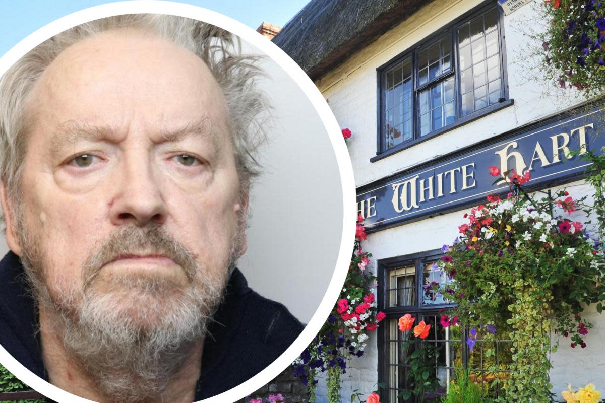 George Cox has been jailed after assaulting nine people and damaging the White Hart pub <i>(Image: Wiltshire Police/Newsquest)</i>