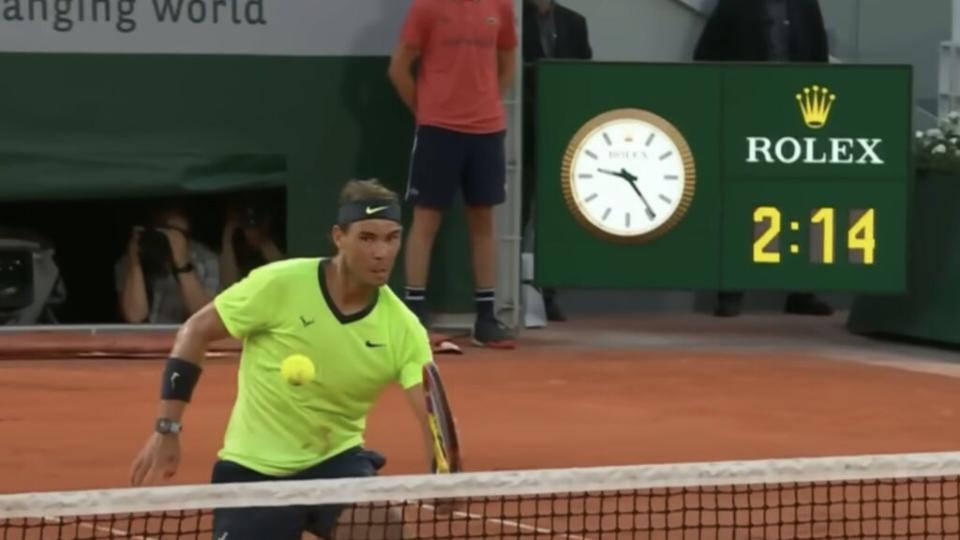 Rafael Nadal à Roland-Garros // Source : Capture France TV