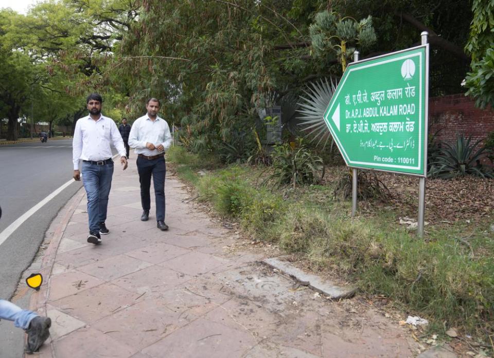 2015年，印度首都新德里（New Delhi）著名的「奧朗則布路」（Aurangzeb Road）在「印度人民黨」BJP抗議下改名。（AP）