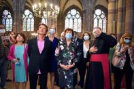 <p>Roselyne Bachelot et Jack Lang visitent la cathédrale Notre-Dame de Strasbourg.</p>