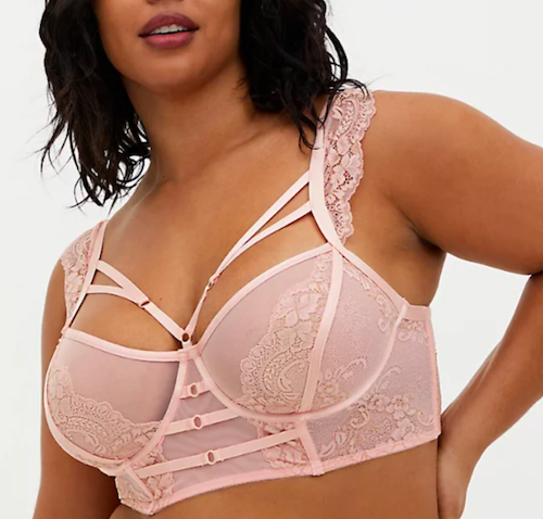 Plus Size - Retro Ribbon Cutout Longline Bra - Torrid