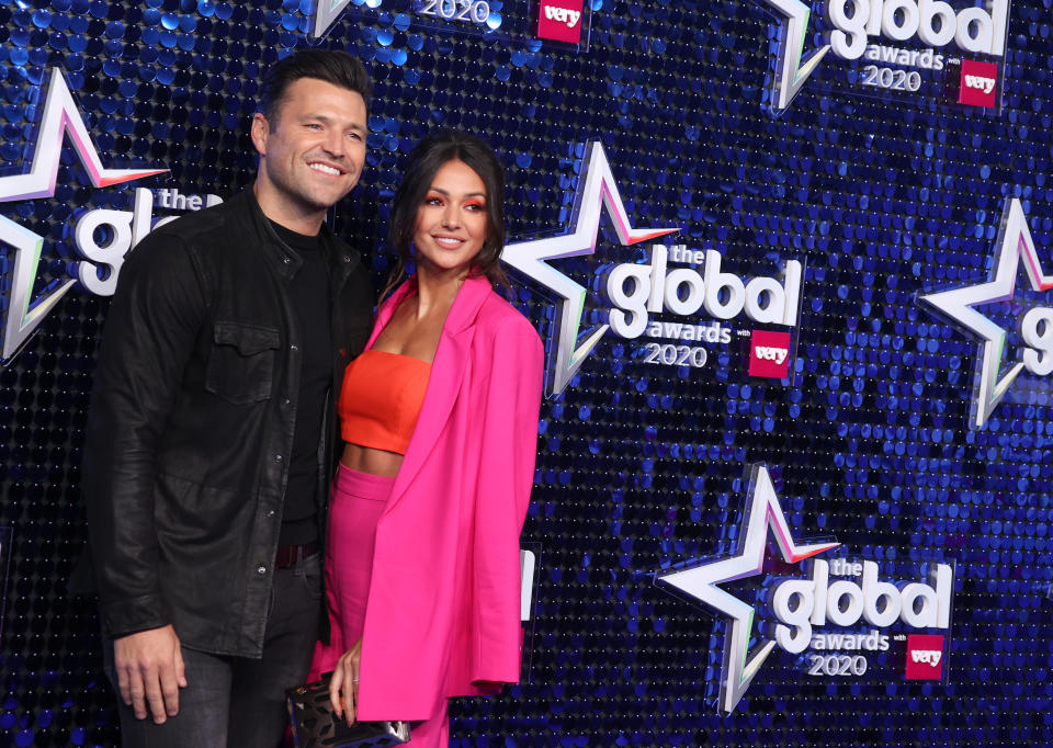 LONDON, ENGLAND - MARCH 05: Mark Wright and Michelle Keegan attend The Global Awards 2020 at Eventim Apollo, Hammersmith on March 05, 2020 in London, England. (Photo by Mike Marsland/WireImage)