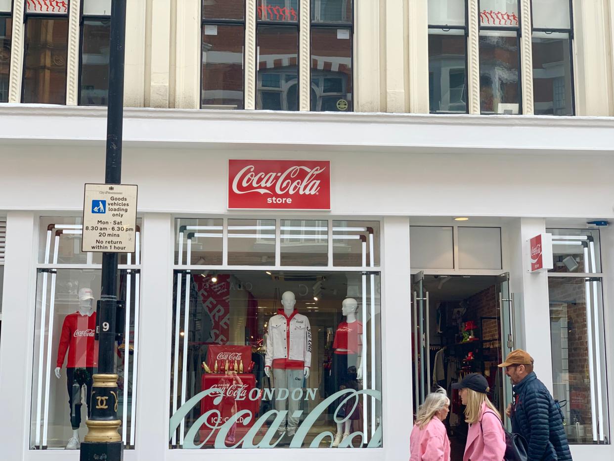 The Coca-Cola store in Covent Garden, London.