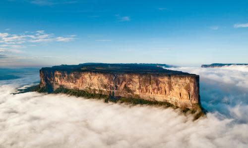 The magnificent Mount Roraima towers above the clouds 