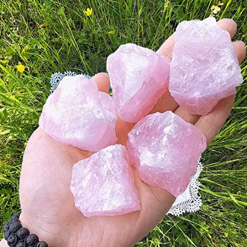 LAIDANLA Rose Quartz Natural Rough Stones Crystal Large Raw Crystals Bulk 2