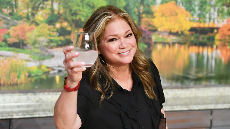 Valerie Bertinelli holding drink