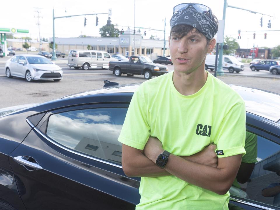 Nate Mayle talks about the intersection of 12th Street NW and Market Avenue North in Canton, which tops the Stark County Area Transportation Study's list of the most hazardous intersections in the county.