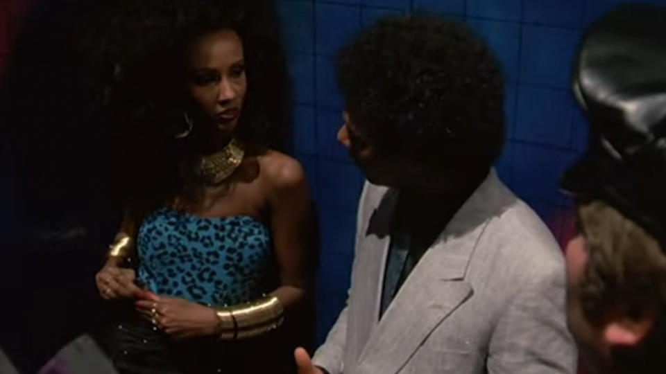 Iman and Philip Michael Thomas in Miami Vice