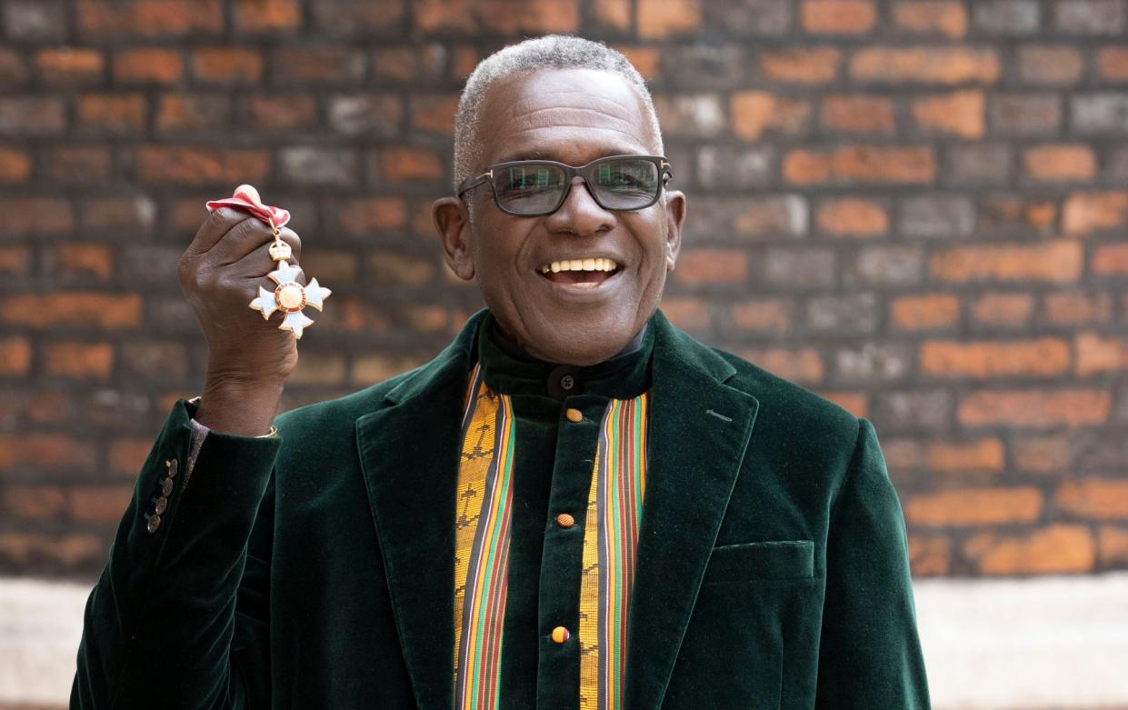 Actor Rudolph Walker with his CBE after an Investiture at St.James's Palace in London - Stephen Lock / i-Images