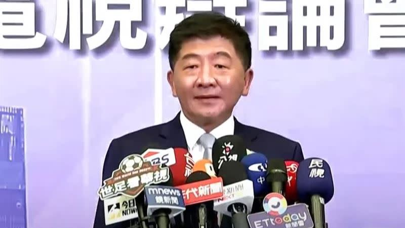 陳時中接受台北市長辯論會的會前訪問，狀態良好。