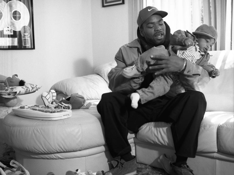 A photo of Method Man and his son Sha.