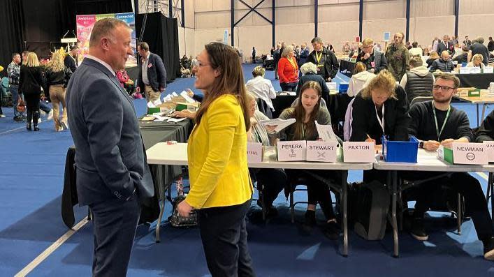 SNP's Drew Hendry and Deputy First Minister Kate Forbes