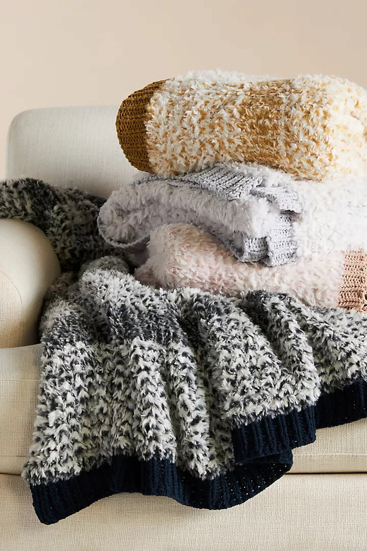Georgie cozy knitted blanket.  (Image via Anthropologie)