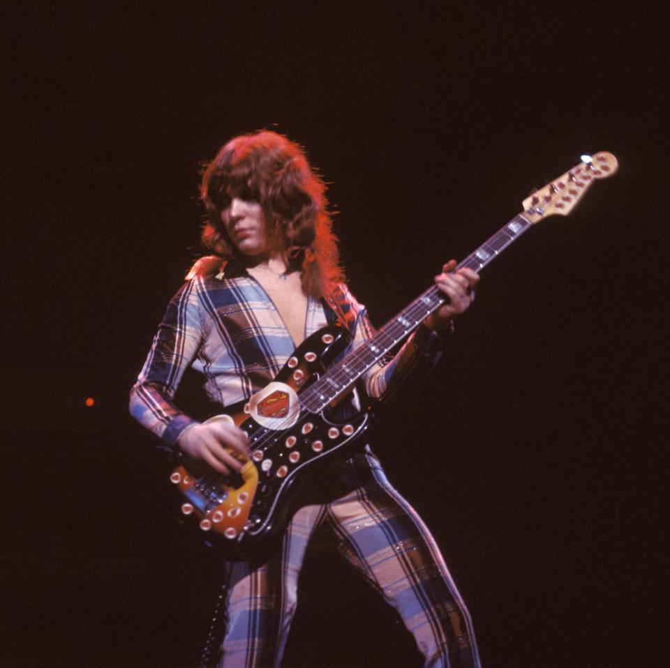 Steve Priest of the Sweet in the early '70s. (Photo: Fin Costello/Redferns)