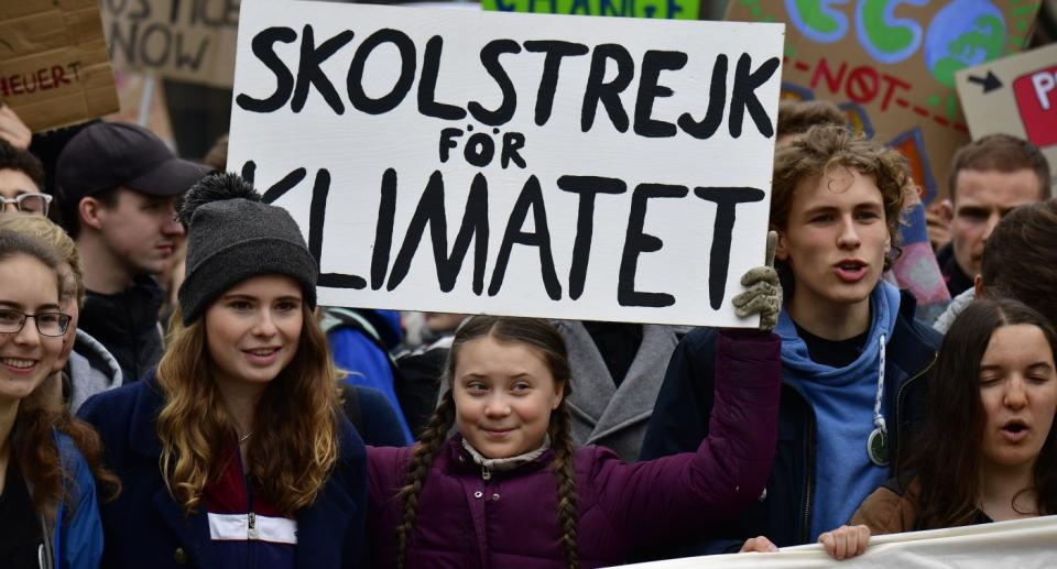 Luisa Neubauer (links neben Greta Thunberg) ist Deutschlands bekannteste Klima-Aktivistin. (Bild: Getty Images)