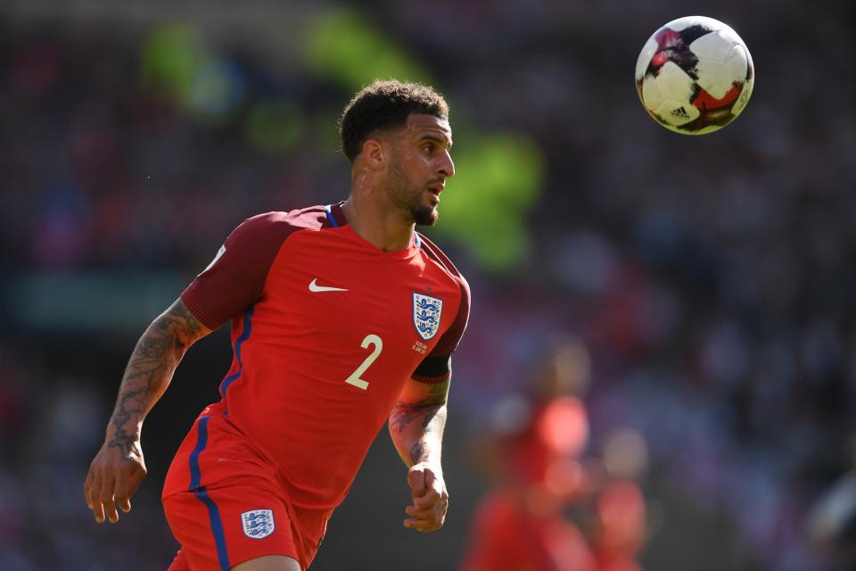 Kyle Walker in action for England