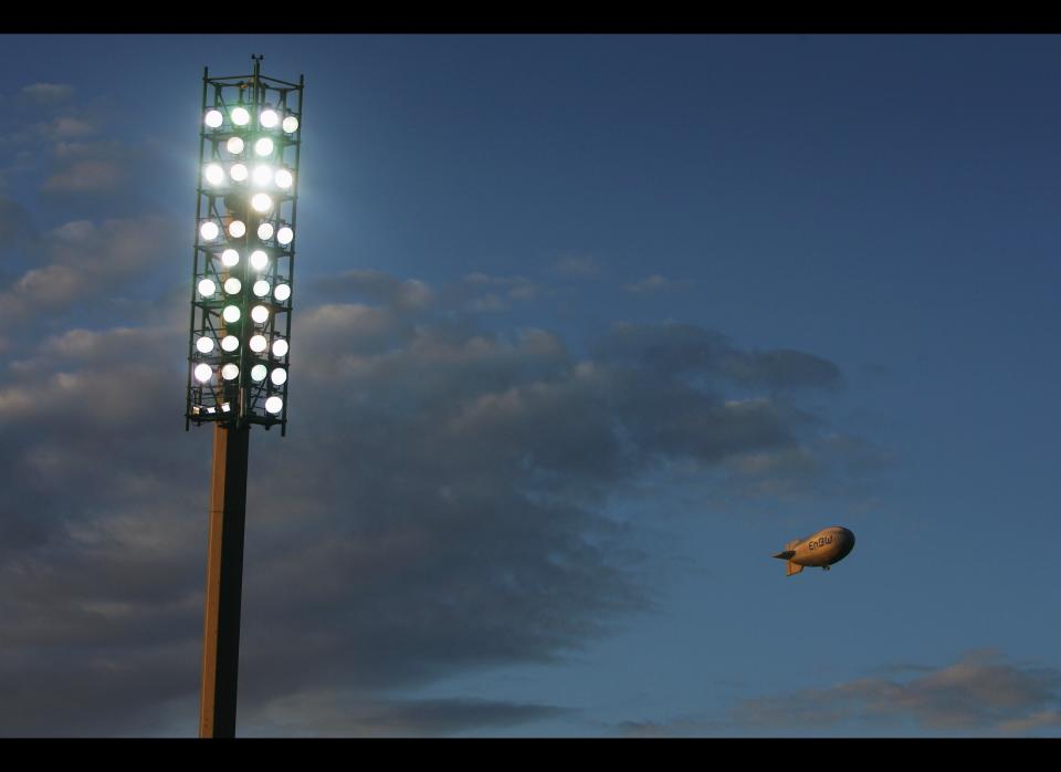 Blimps or advertising balloons: These can look like flying saucers from some angles, especially at night.