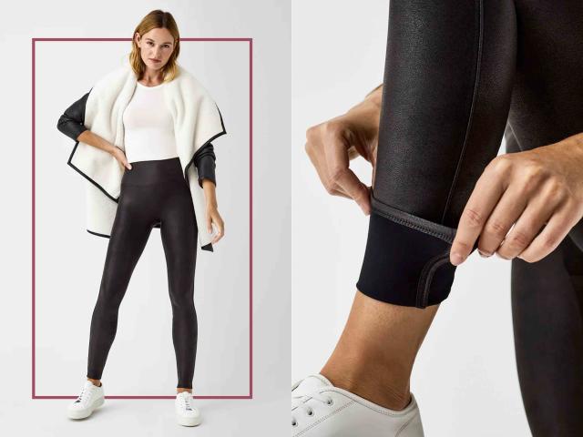 Spanx's Famously Flattering Faux Leather Leggings Now Have Cozy Fleece  Lining