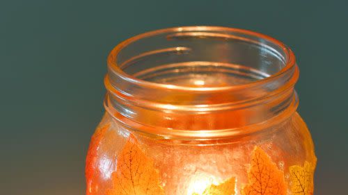 easy thanksgiving crafts mason jar leaf lantern