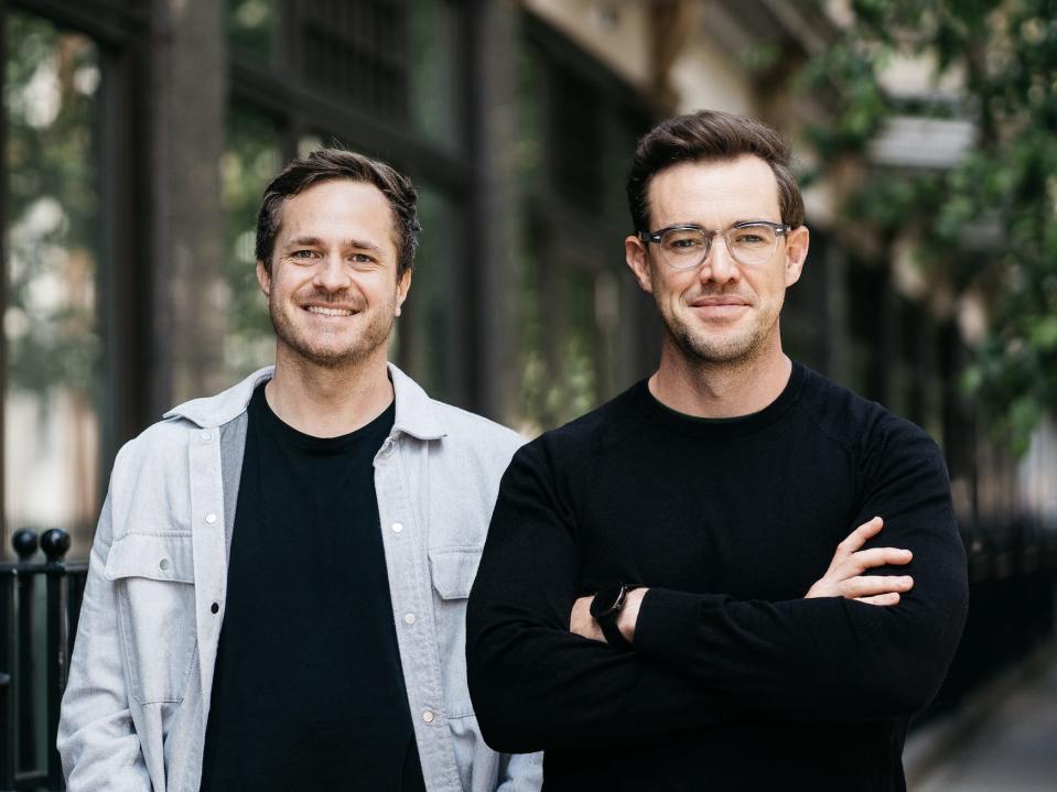 Photograph of Seatfrog founders Iain Griffin and Dirk Stewart