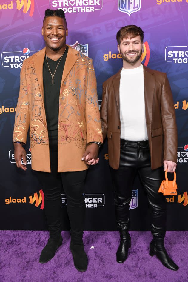 Russell (left) and Corey O'Brien. (Photo: Rodin Eckenroth via Getty Images)